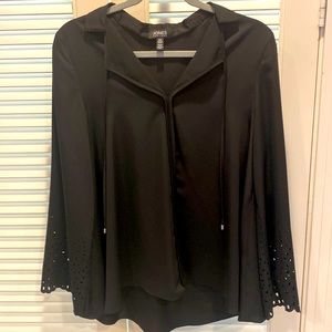 Jones New York medium black tunic top